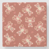 Patchwerkpatroon beer stenen onderzetter (Voorkant)