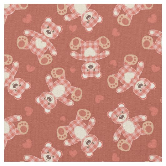 Patchwerkpatroon beer stof (Close Up)