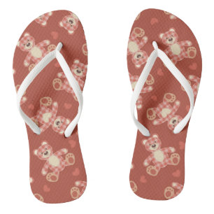 Patchwerkpatroon beer teenslippers
