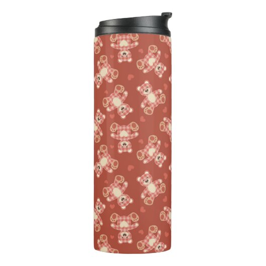 Patchwerkpatroon beer thermosbeker (Gedraaid links)