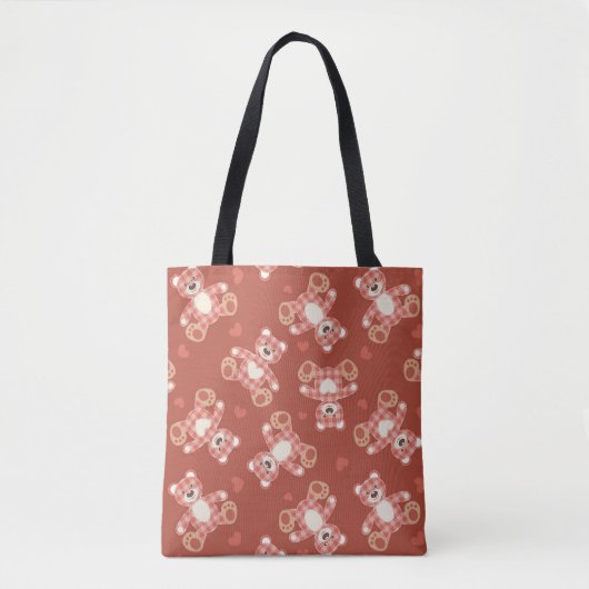 Patchwerkpatroon beer tote bag (Voorkant)