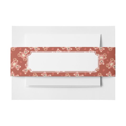 Patchwerkpatroon beer uitnodigingen wikkel (Voorkant Voorbeeld)