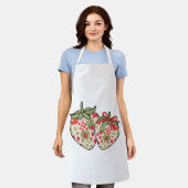 Patchwork Aardbei Hartjes Schattig Coquette Kunst Schort (Gedragen)