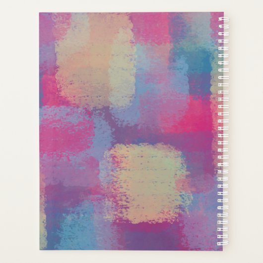 Patchwork Abstract met naam Notitieboek (Achterkant)