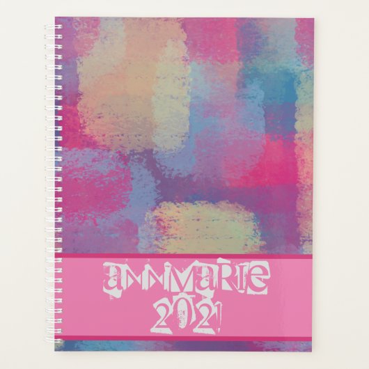 Patchwork Abstract met naam Notitieboek (Voorkant)