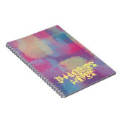 Patchwork Abstract w/Naam Spiral Photo Notitieboek (Rechterzijde)