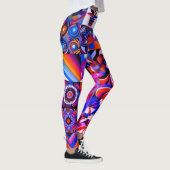 Patchwork Abstracte Kunst Paar Aangepaste Moderne Leggings (Rechts)