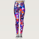 Patchwork Abstracte Kunst Paar Aangepaste Moderne Leggings (Voorkant)