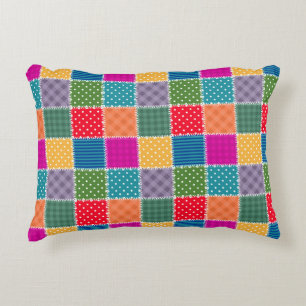 Patchwork achtergrond: Diverse Patroon Mix Accent Kussen