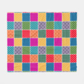 Patchwork achtergrond: Diverse Patroon Mix Fleece Deken (Voorkant (Horizontaal))
