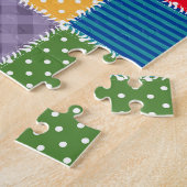 Patchwork achtergrond: Diverse Patroon Mix Legpuzzel (Zijkant)