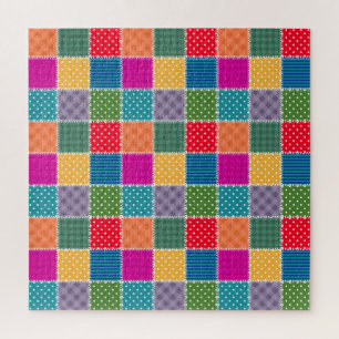 Patchwork achtergrond: Diverse Patroon Mix Legpuzzel