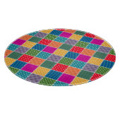Patchwork achtergrond: Diverse Patroon Mix Snijplank (Hoek)