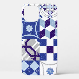 patchwork-achtergrond met traditioneel blauw Case-Mate iPhone case