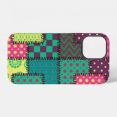 patchwork-achtergrond met verschillende patronen iPhone hoesje (Achterkant horizontaal)