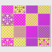 patchwork achtergrond met verschillende patronen k cadeaupapier (Vlak)