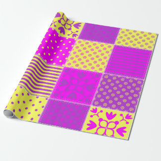 patchwork achtergrond met verschillende patronen k cadeaupapier