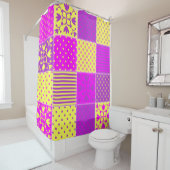 patchwork achtergrond met verschillende patronen k douchegordijn (In situ)