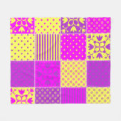 patchwork achtergrond met verschillende patronen k fleece deken (Voorkant (Horizontaal))