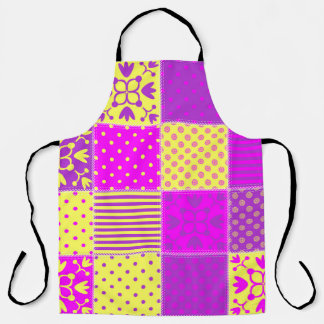 patchwork achtergrond met verschillende patronen k schort