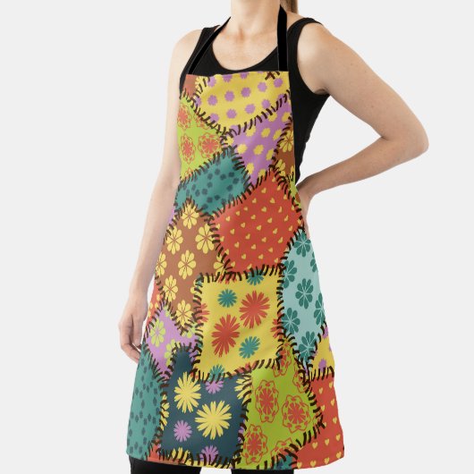 patchwork-achtergrond met verschillende patronen schort (Insitu)