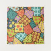 patchwork-achtergrond met verschillende patronen wandkleed (Voorkant (horizontaal))