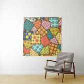 patchwork-achtergrond met verschillende patronen wandkleed (In Situ (horizontaal))