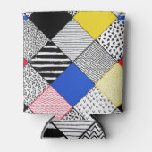 Patchwork achtergrond: vogels, stippen. blikjeskoeler (Voorkant)