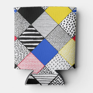 Patchwork achtergrond: vogels, stippen. blikjeskoeler