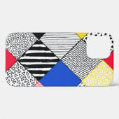 Patchwork achtergrond: vogels, stippen. Case-Mate iPhone case (Achterkant (horizontaal))