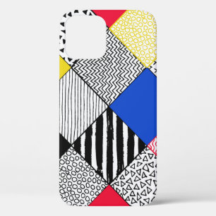 Patchwork achtergrond: vogels, stippen. Case-Mate iPhone case