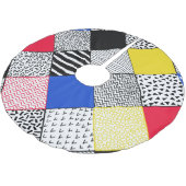 Patchwork achtergrond: vogels, stippen. kerstboom rok (Gekanteld)