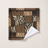 Patchwork Afrikaans dierenpatroon – vet en culture Bad Handdoek (Wasdoekje)