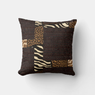Patchwork Afrikaans dierenpatroon - vet en culture Kussen