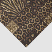 Patchwork Afrikaans Dierenprint | Bruin & Goud Tissuepapier (Detail)