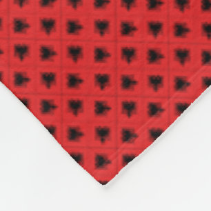 Patchwork Albanië Vlag patroon Fleece Deken
