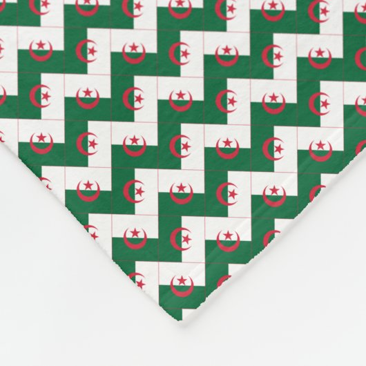 Patchwork Algerije Vlag Patroon Fleece Deken (Hoek)