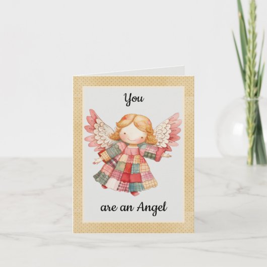 Patchwork Angel Bedankkaart (Voorkant)