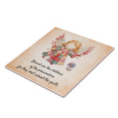 Patchwork Angel Fairy Keramische Tegel Tegeltje (Zijkant)