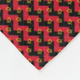 Patchwork Angola Vlag patroon Fleece Deken