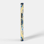 Patchwork Arabisch Bloemmotief Vintage Textuur iPhone Hoesje (Rechterkant)