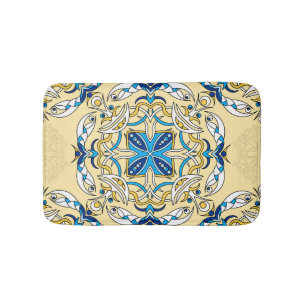 Patchwork Arabische Bloemen Textuur Badmat