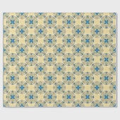 Patchwork Arabische Bloemen  Textuur Cadeaupapier (Vlak)