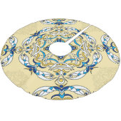 Patchwork Arabische Bloemen Textuur Kerstboom Rok (Gekanteld)