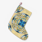 Patchwork Arabische Bloemen Textuur Kleine Kerstsok (Voorkant (Hangend))