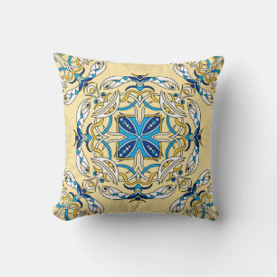 Patchwork Arabische Bloemen Textuur Kussen