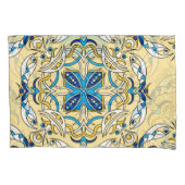 Patchwork Arabische Bloemen Textuur Kussensloop (Voorkant)
