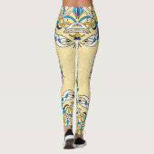 Patchwork Arabische Bloemen  Textuur Leggings (Achterkant)