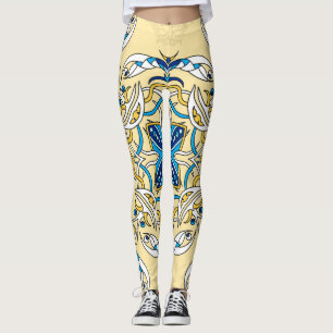 Patchwork Arabische Bloemen Textuur Leggings