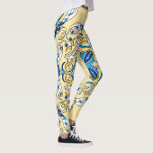 Patchwork Arabische Bloemen  Textuur Leggings (Rechts)